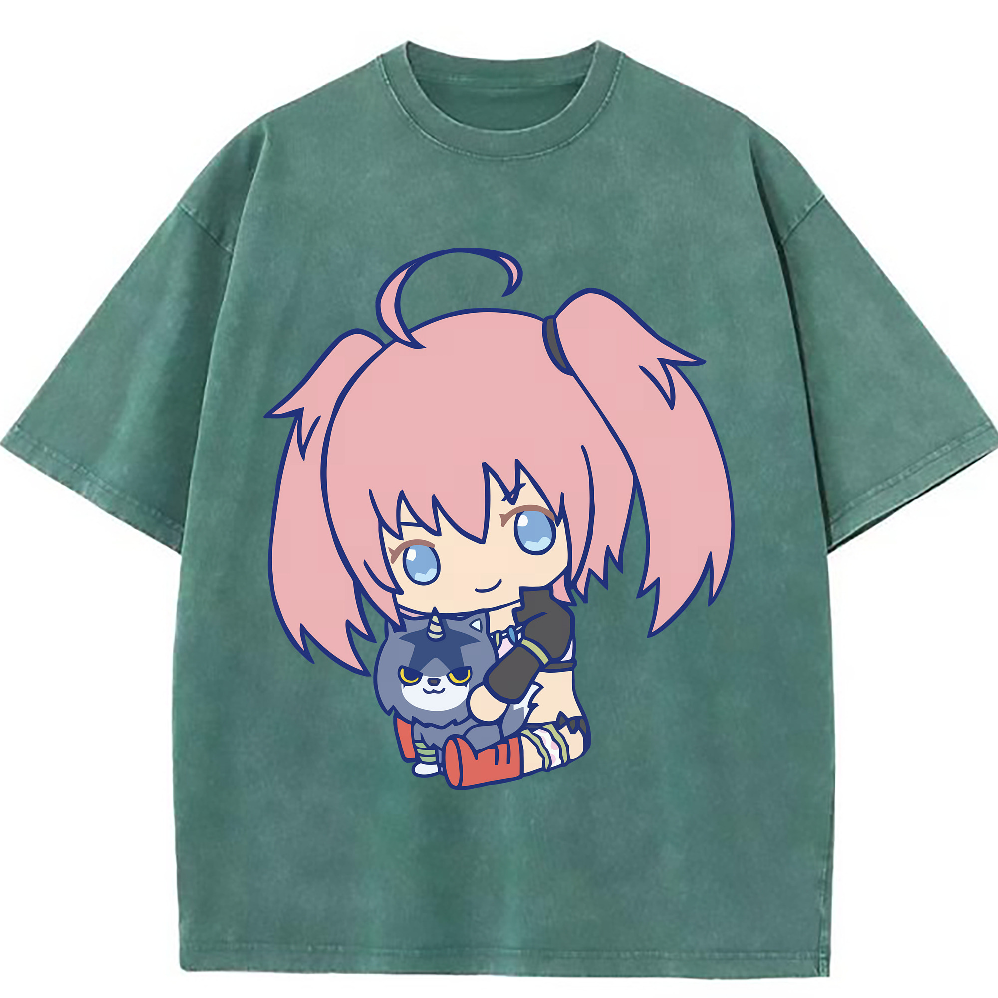 （画像用） 転スラ Regarding Reincarnated to Slime 綿100% ヴィンテージ風 半袖Tシャツ（フロントプリント）